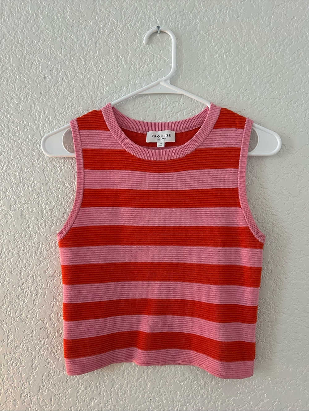 Striped fitted tank top